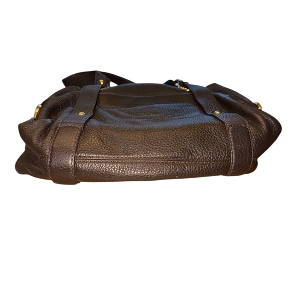Michael Kors Brown and Gold Satchel with Structured Design - Picture 7 of 8
